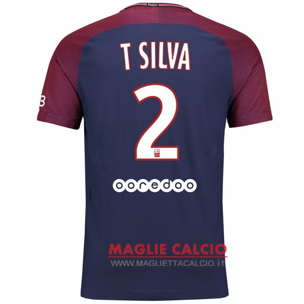 nuova maglietta paris saint germain 2017-2018 t.silva 2 prima